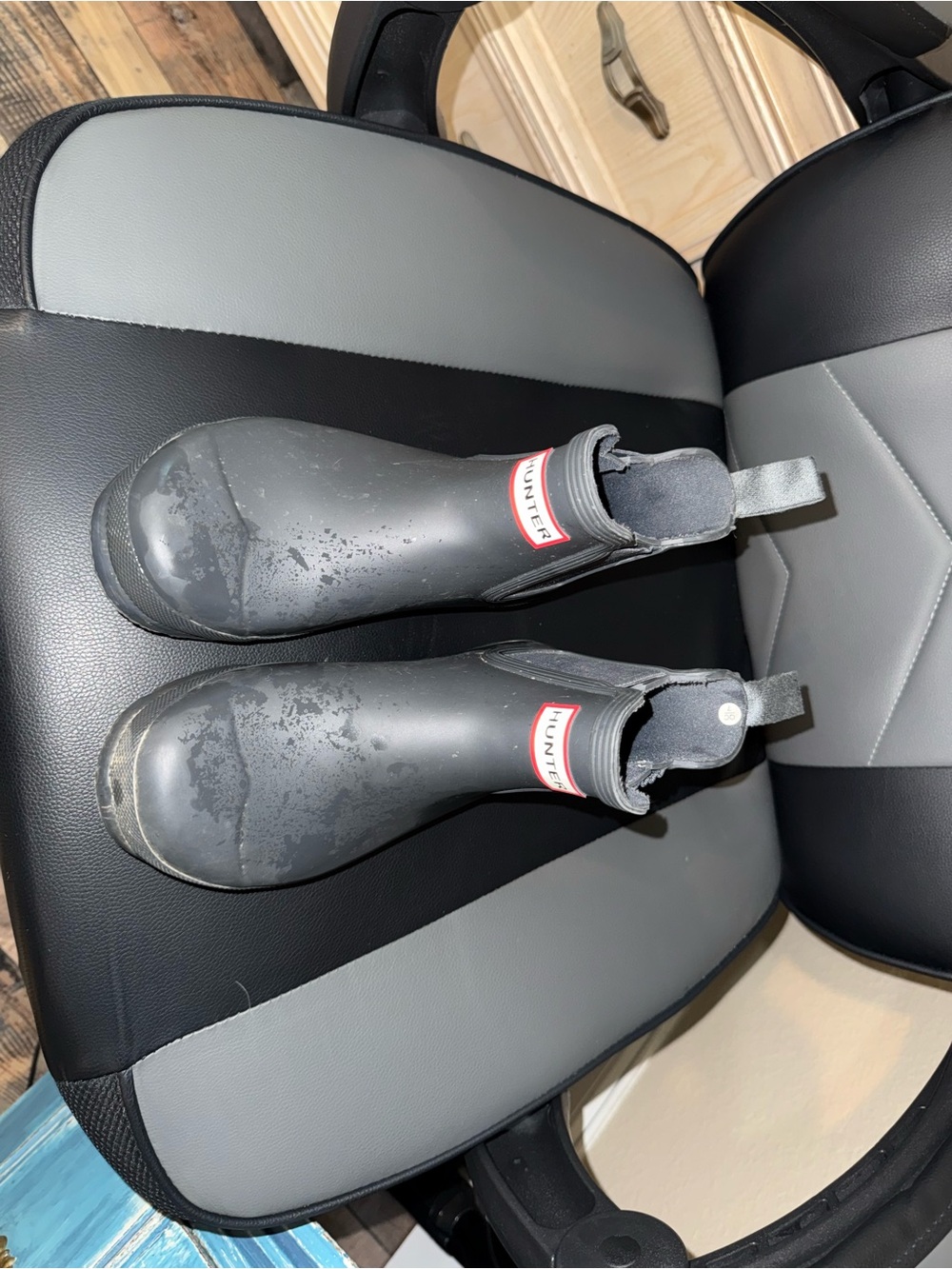 Hunter Black Chelsea Short Rain Boots